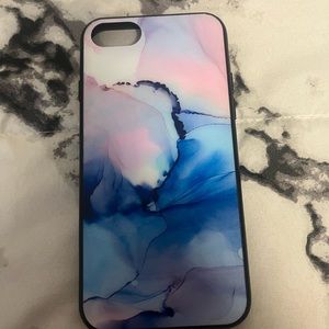 Blue and pink tie dye IPhone 8 case